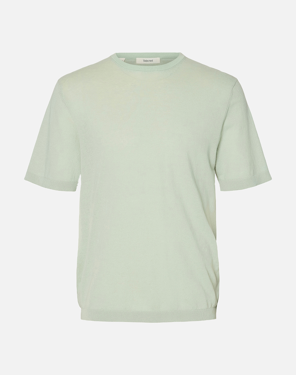 Selected Slhjohannes Sun Ss Knit Relaxed Tee Ανδρας Ρουχα Μπλουζες Πλεκτα Aqua Βαμβακιλινο 16101971 Aqua Gray