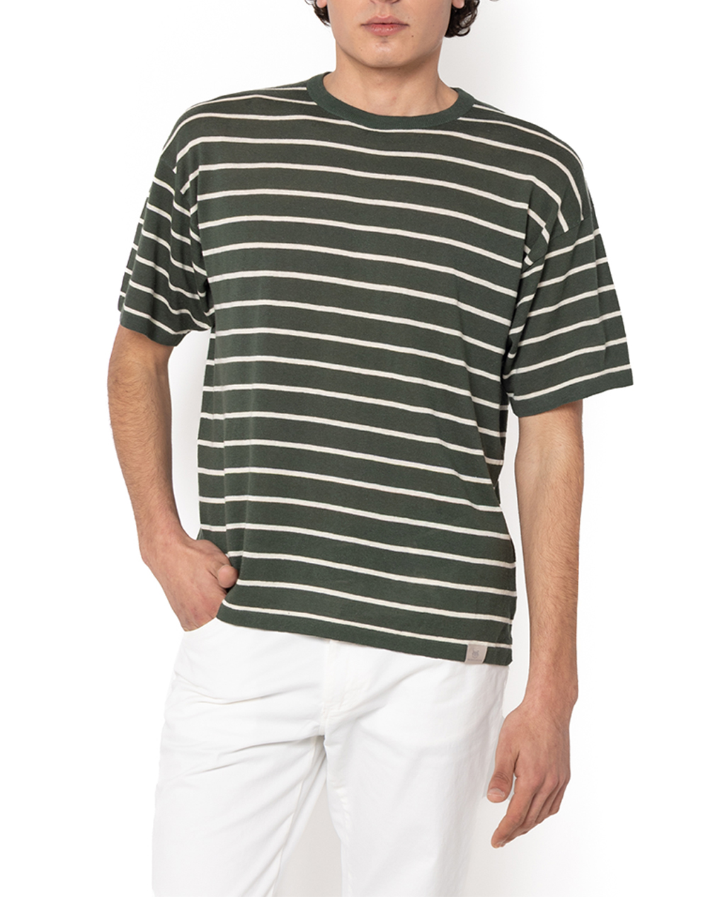 The Bostonians Μπλουζα Acorn T Shirt Πλεκτο Regular Fit Ανδρας Ρουχα Μπλουζες T Shirt Olive Βαμβακιλινο 3Mts4004 Olive