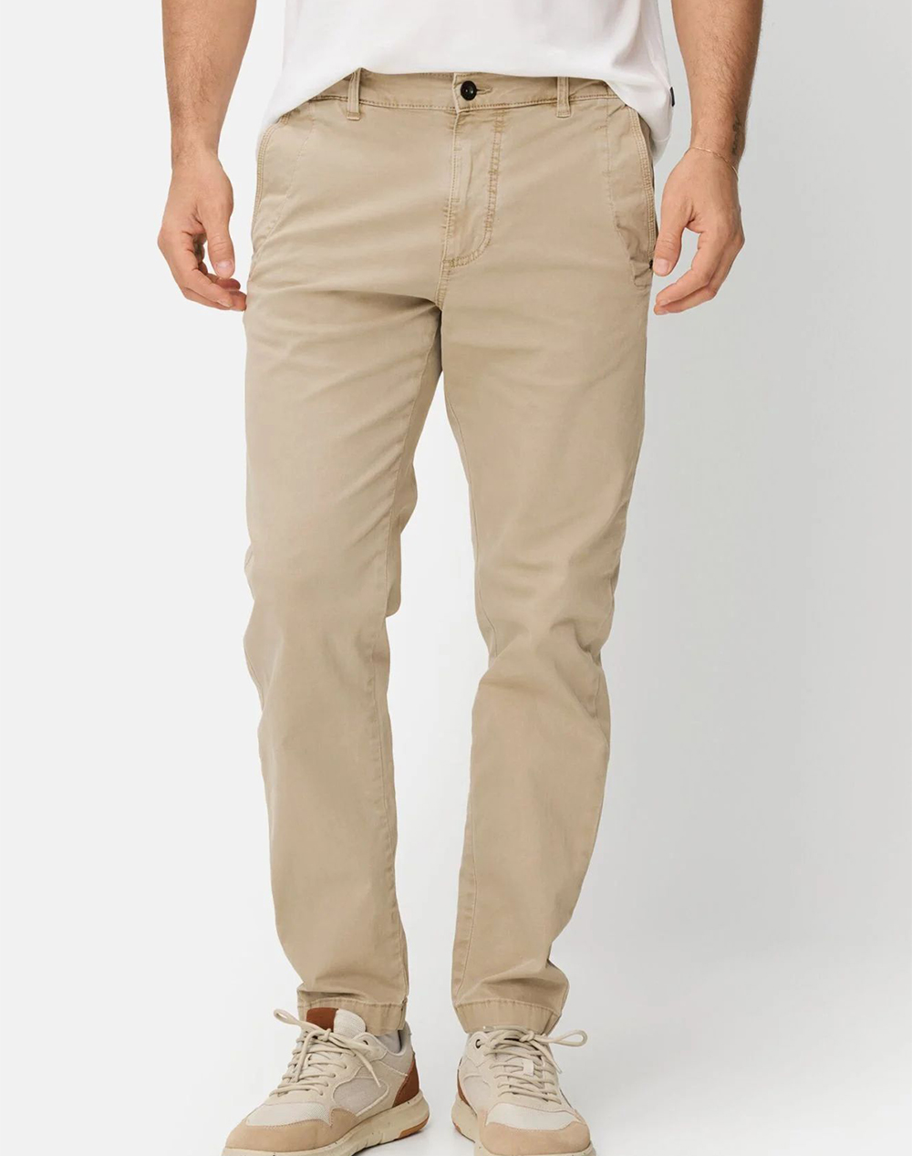 Camel Παντελόνι Chino Regular 2Way Stretch Safety Pocket Ανδρας Ρουχα Παντελονια Chinos Biege Βαμβακιμε Ελασταν C261 477R14 7F02 17