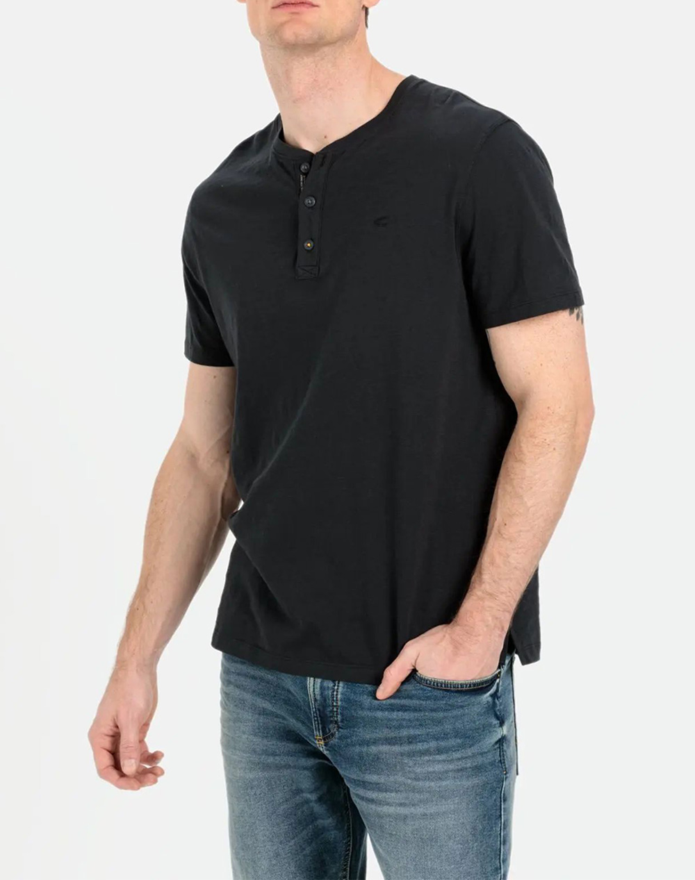 Camel T Shirt K.M. Nos Henley Ανδρας Ρουχα Μπλουζες T Shirt Darkslategrey Βαμβακι C261Nos 409474 9T84 88