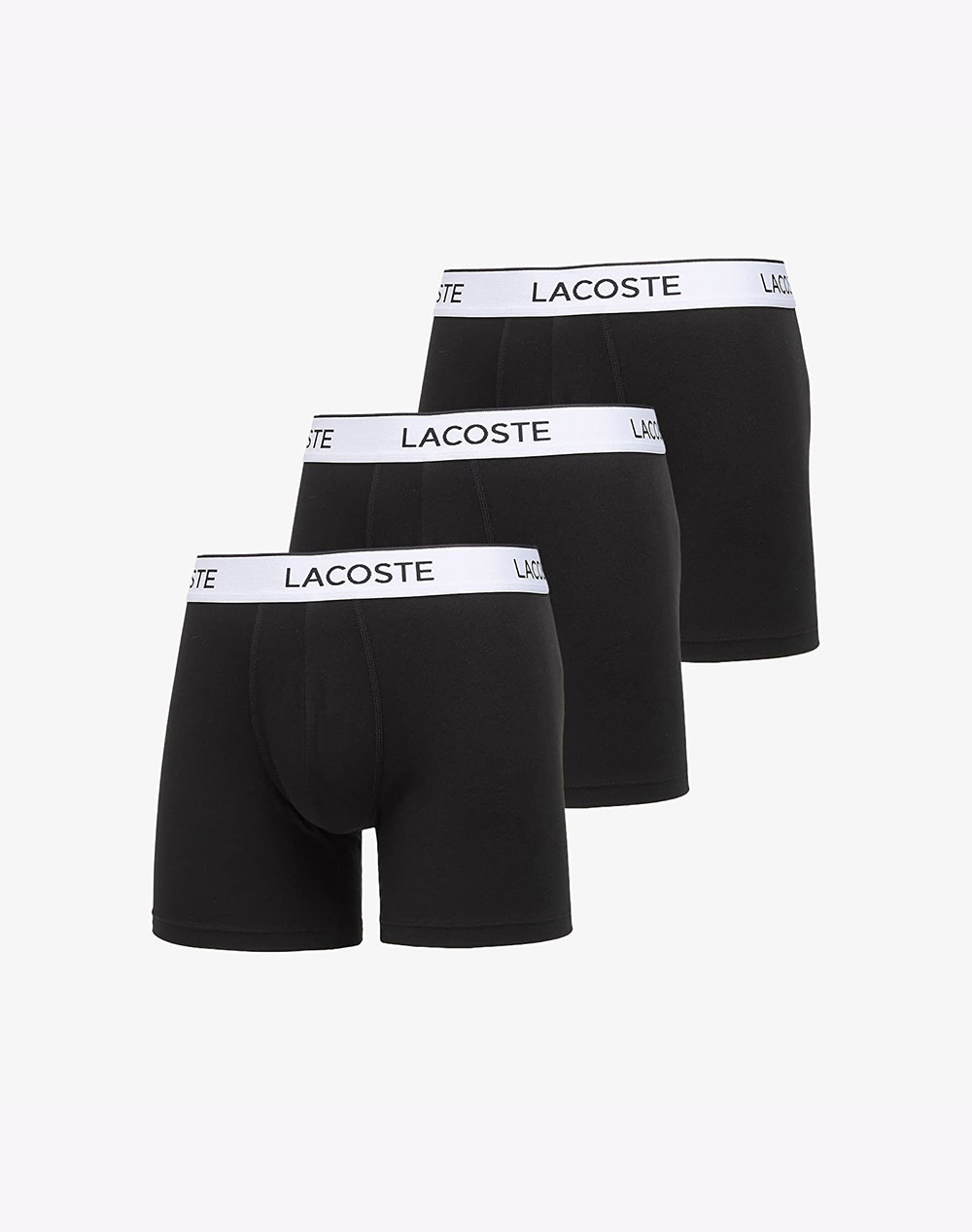 Lacoste Σετ 3 Εσωρουχων Boxer Shorts Underwear Boxer Brief Ανδρας Εσωρουχα Σλιπ Μποξερ Black Βαμβακιμε Ελασταν 36H9021 031