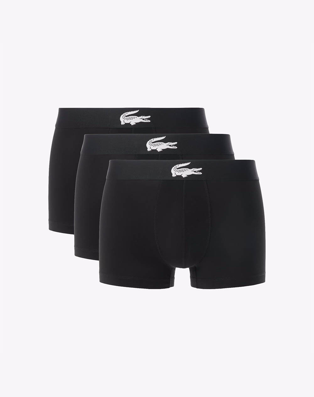 Lacoste Σετ 3 Εσωρουχων Trunk Underwear Trunk Ανδρας Εσωρουχα Σλιπ Μποξερ Black Βαμβακιμε Ελασταν 35H5441 031