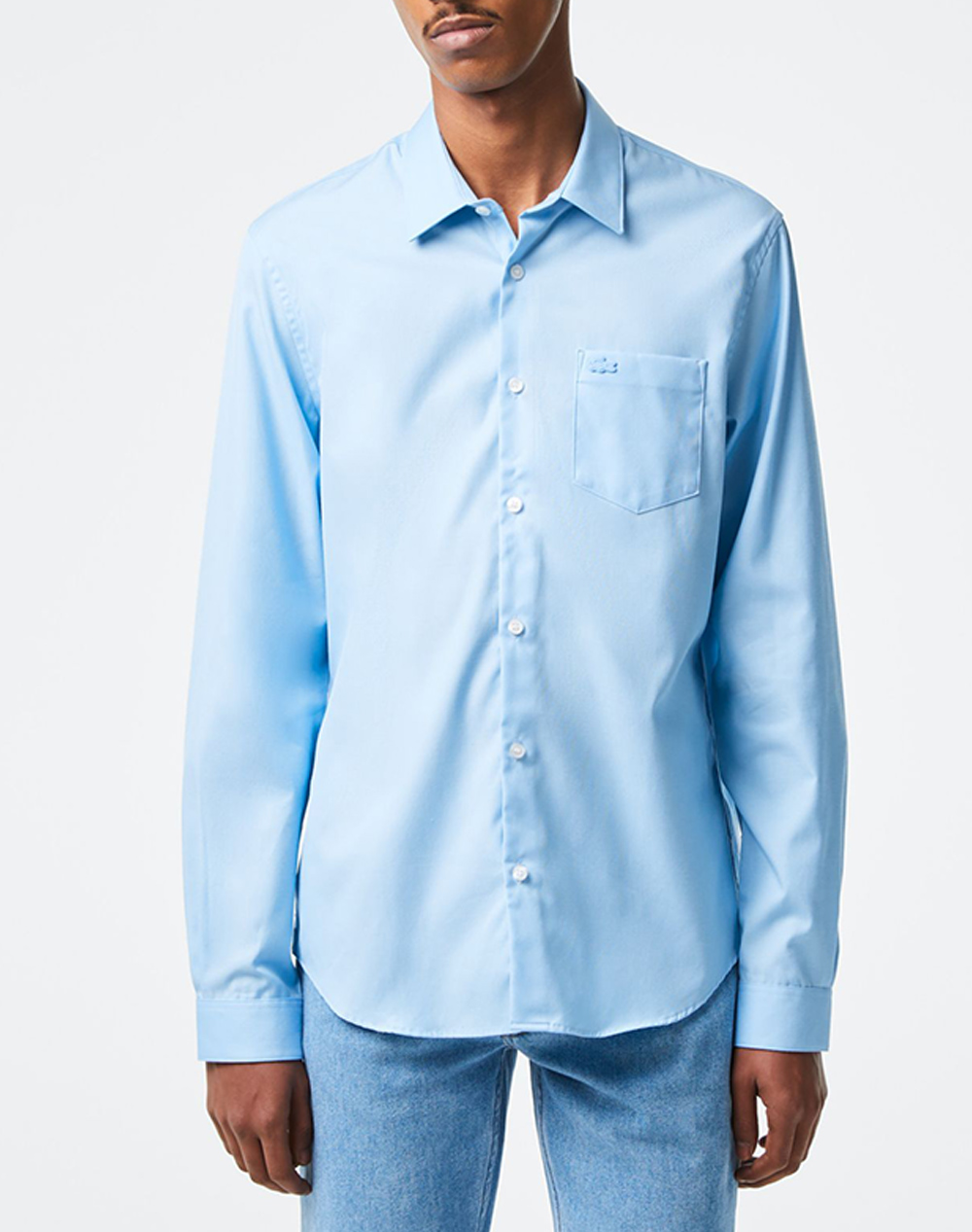 Lacoste Ποyκαμισο Μμ Shirt Ls Ανδρας Ρουχα Πουκαμισα Lightblue Βαμβακι 3Ch8522 Hbp - Koolfly