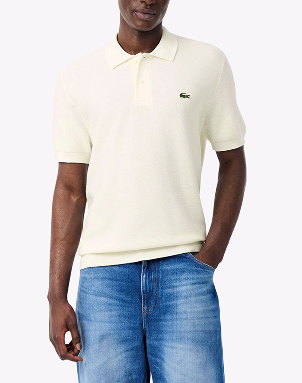 Lacoste Πουλοβερ Κμ Sweaters Ανδρας Ρουχα Μπλουζες Polo Cream Βαμβακι 3Ah1043 70V