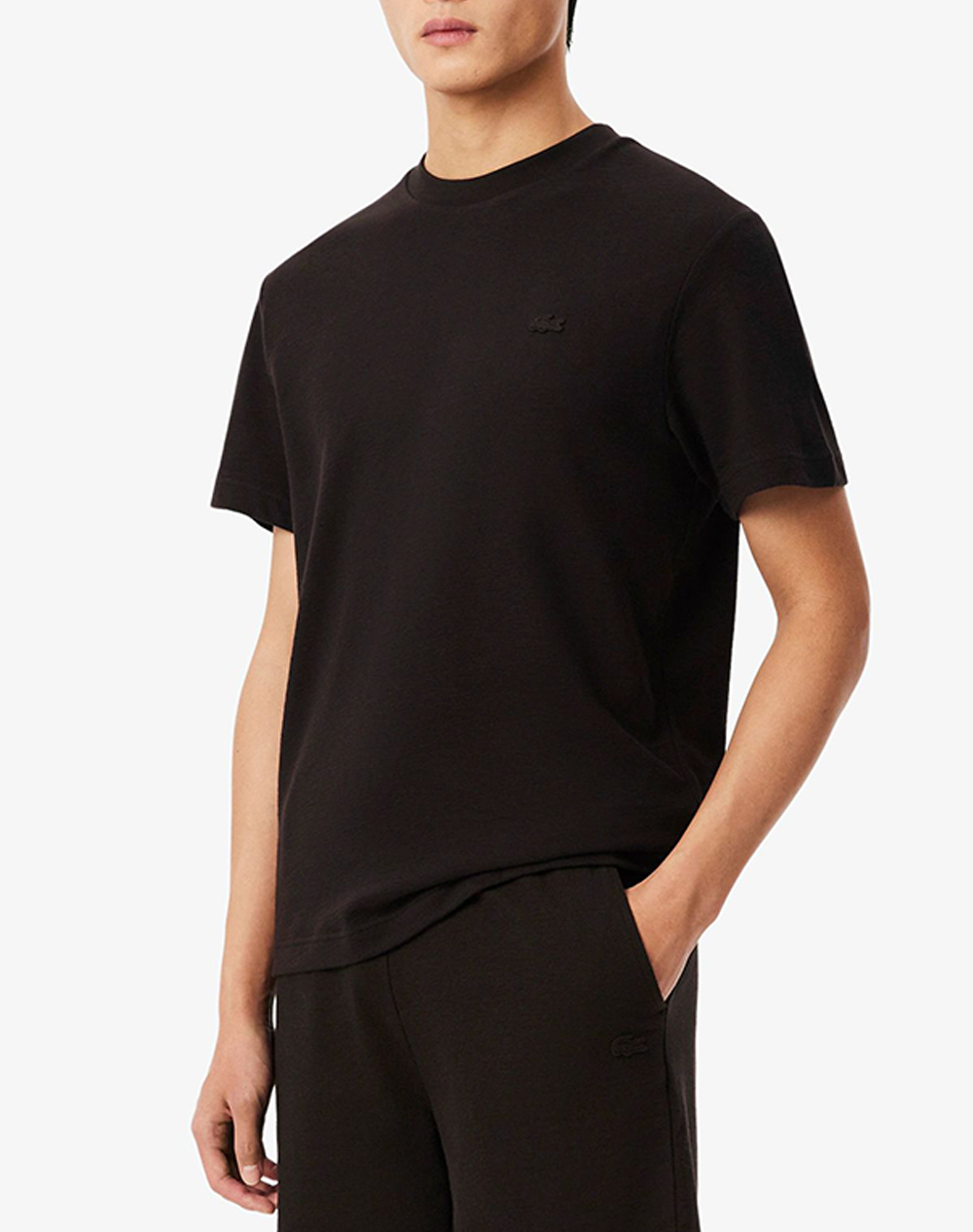 Lacoste Μπλουζα Κμ Ανδρας Ρουχα Μπλουζες T Shirt Darkbrown Βαμβακι 3Th1979 3La
