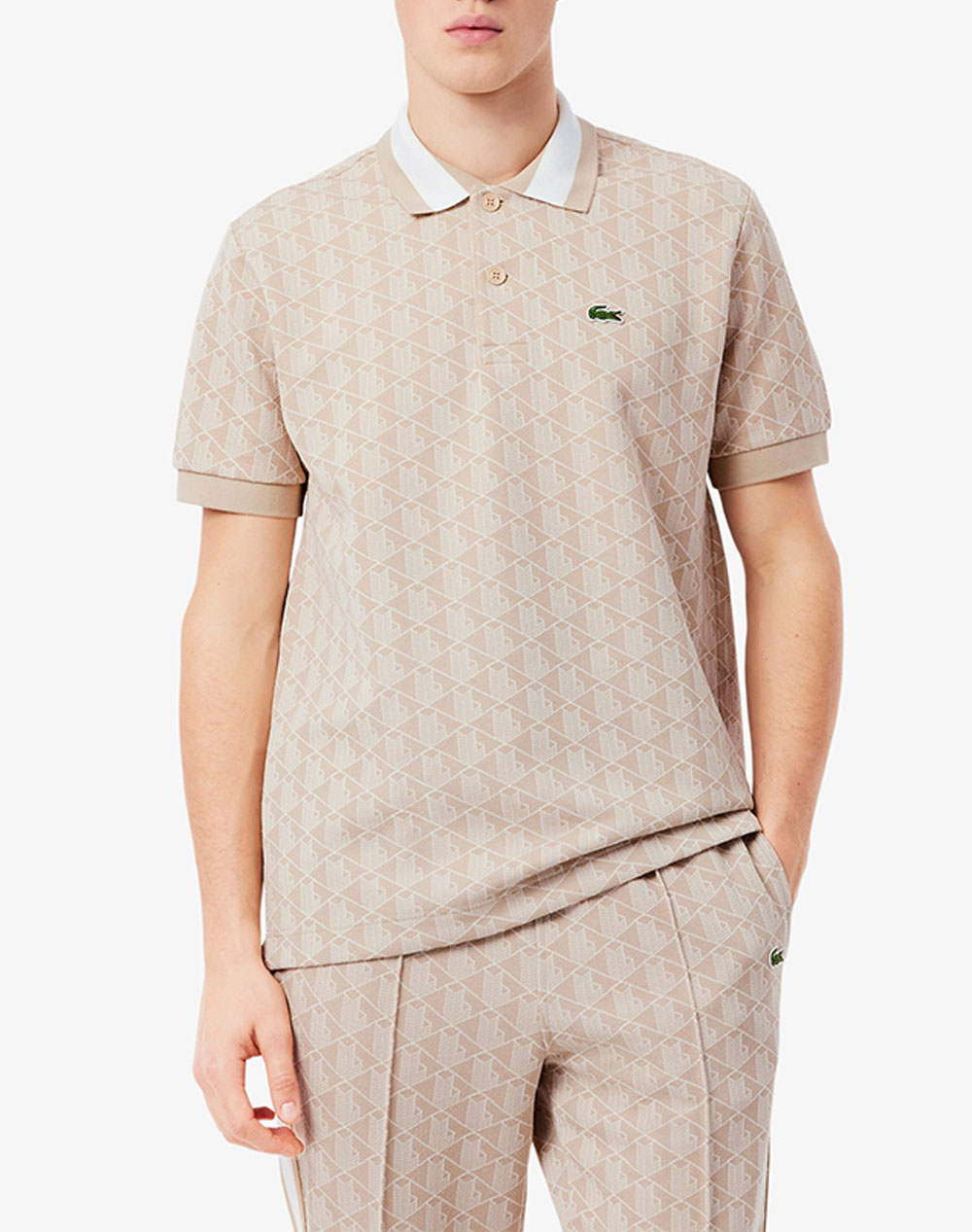 Lacoste Μπλουζα Πολο Κμ Ανδρας Ρουχα Μπλουζες Polo Sandybrown Βαμβακισυνθετικο 3Dh1417 8Gi