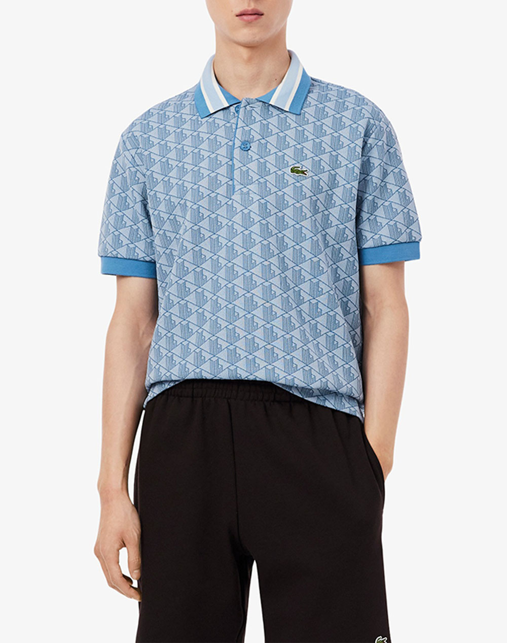Lacoste Μπλουζα Πολο Κμ Ανδρας Ρουχα Μπλουζες Polo Skyblue Βαμβακισυνθετικο 3Dh1417 1Qi