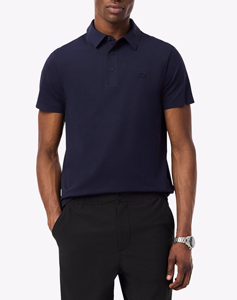 Lacoste Μπλουζα Πολο Κμ Ανδρας Ρουχα Μπλουζες Polo Darkblue Με Ελαστανσυνθετικο 3Dh1604 Hde