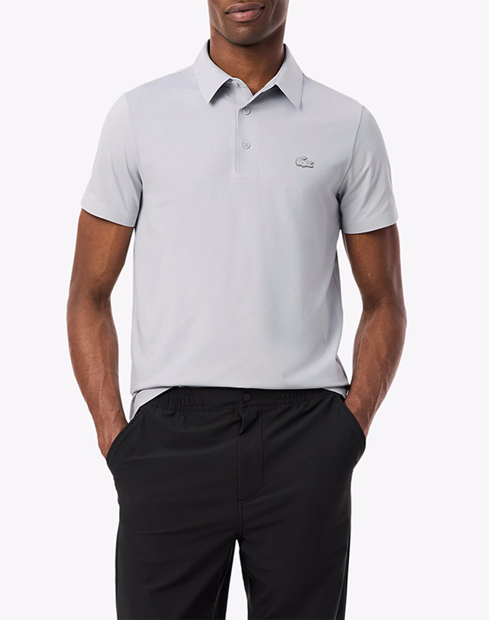 Lacoste Μπλουζα Πολο Κμ Polo Ss Ανδρας Ρουχα Μπλουζες Polo Lightgray Με Ελαστανσυνθετικο 3Dh1604 Acz