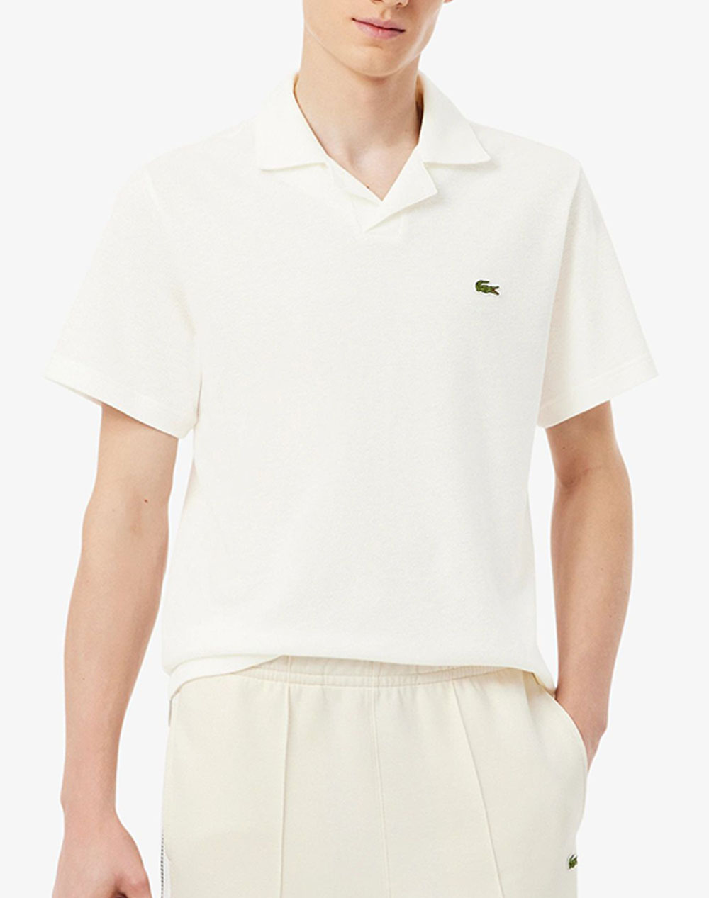 Lacoste Μπλουζα Πολο Κμ Ανδρας Ρουχα Μπλουζες Polo Offwhite Βαμβακι,Λινο 3Ph2449 70V - Koolfly