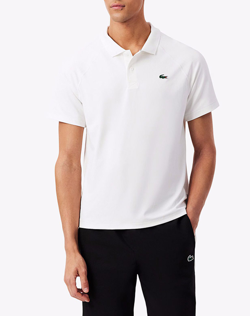Lacoste Μπλουζα Πολο Κμ Polo Ss Ανδρας Ρουχα Μπλουζες Polo White Με Ελαστανσυνθετικο 3Dh0159 001