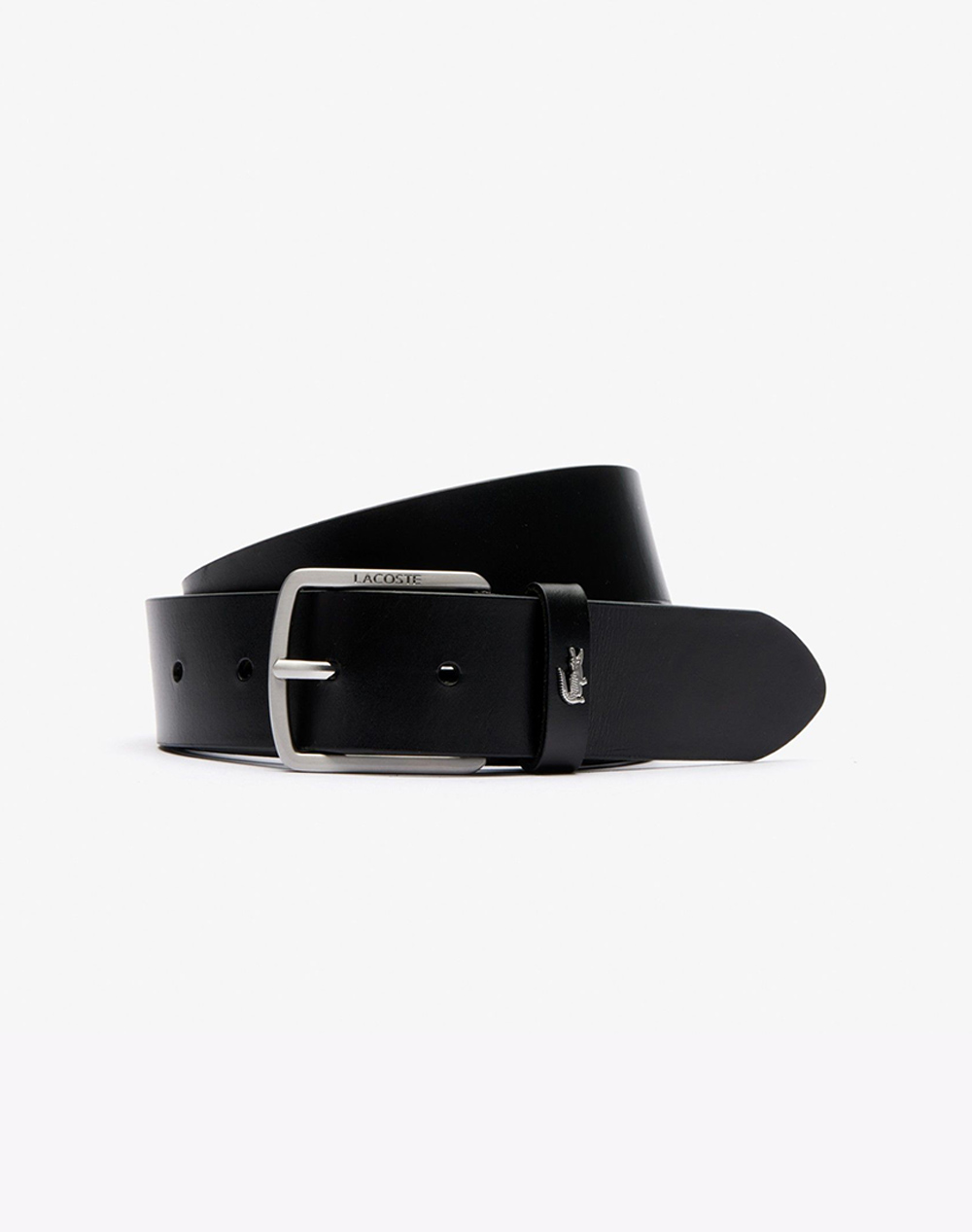 Lacoste Ζωνη Ανδρικη 35 Plain Leather Belt Ανδρας Αξεσουαρ Ζωνες Black Δερμα 3Rc4082 000
