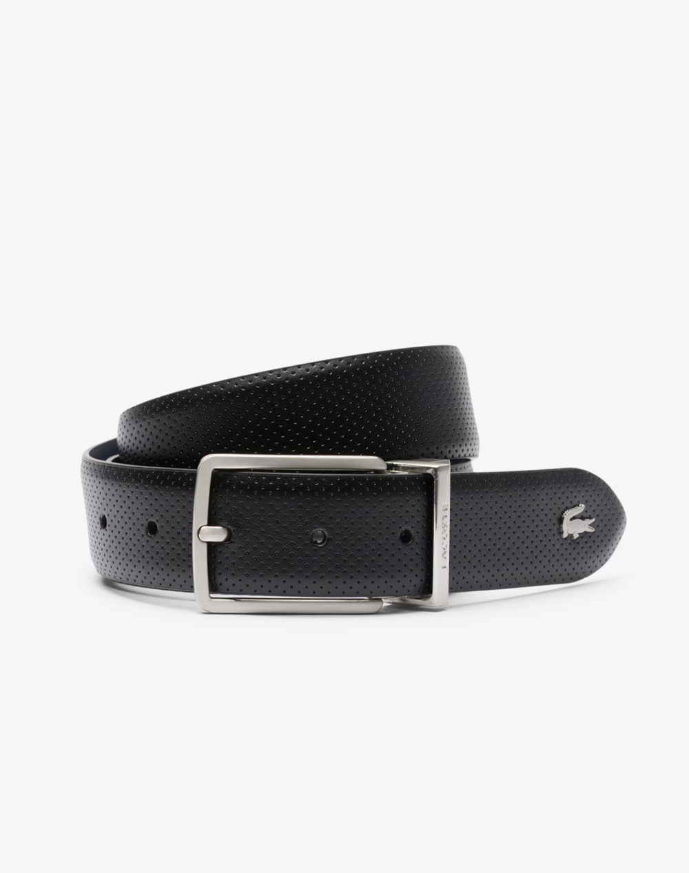 Lacoste Ζωνη Ανδρικη 35 Punch/Plain Leather Ανδρας Αξεσουαρ Ζωνες Black Απομιμηση Δερματοςδερμα 3Rc4097 672