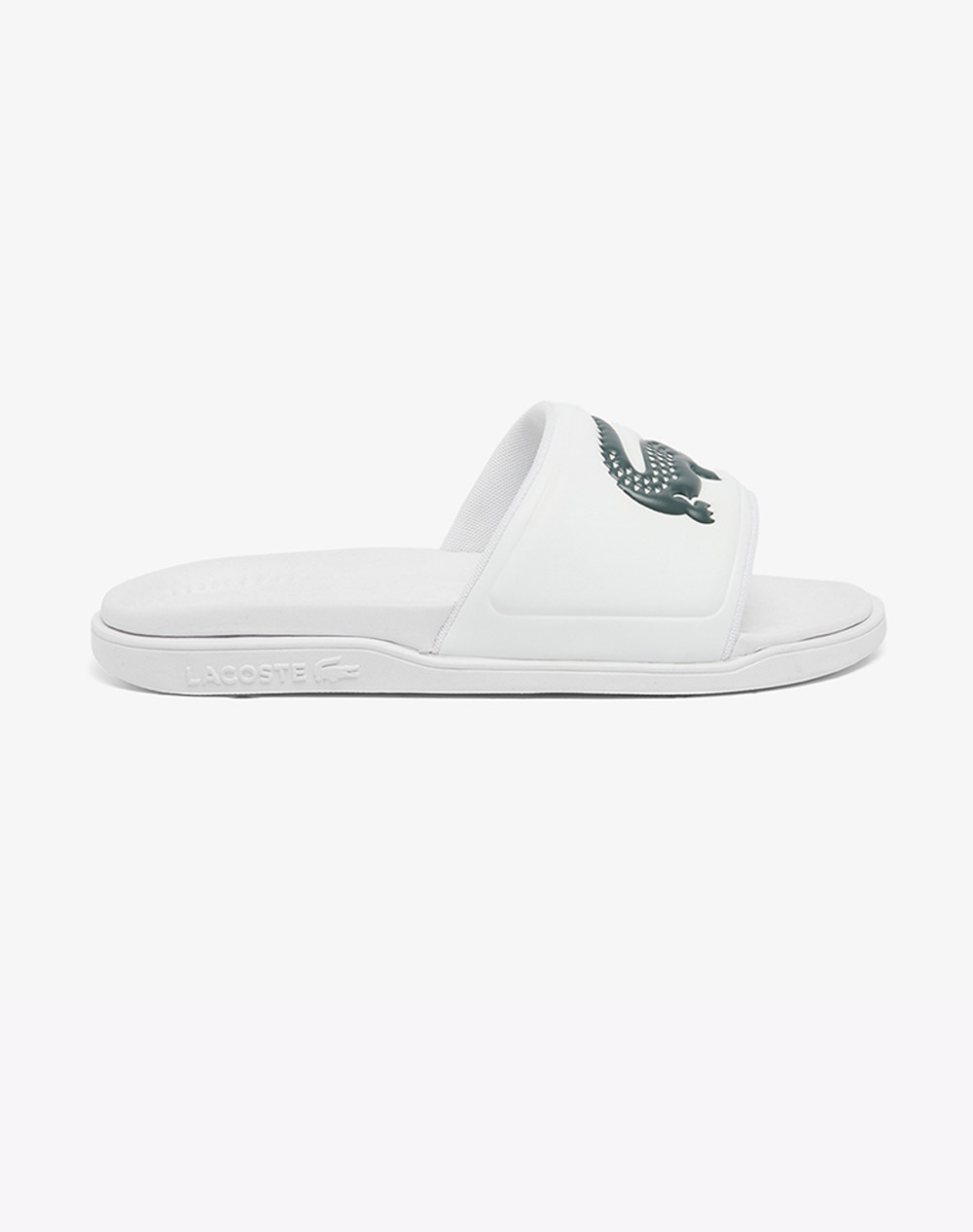 Lacoste Υποδημα Ανδρικο Serve Slide Dual 1253 Serve Slide Dual 1253Cma Ανδρας Παπουτσια Σαγιοναρες White Απομιμηση Δερματοςσυνθετικο 37 49Cma00381R