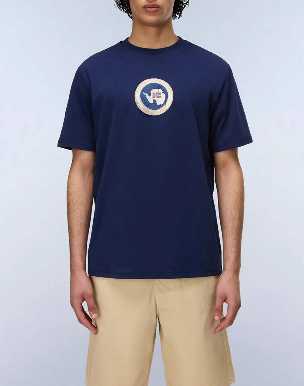 Napapijri S Phos Ss Ανδρας Ρουχα Μπλουζες T Shirt Navyblue Βαμβακι Np0a4g5a Npb2q - Koolfly