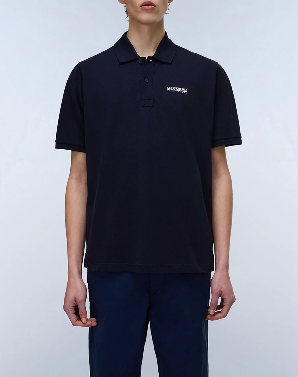 Napapijri E Small Box Ss Ανδρας Ρουχα Μπλουζες Polo Darkblue Βαμβακι Np0A88Tq Np176