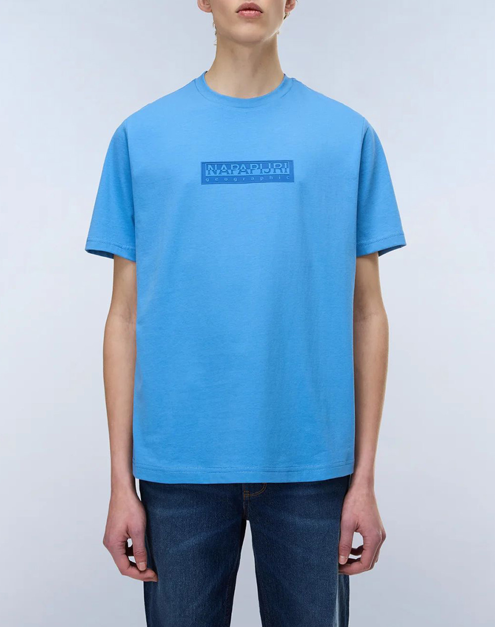 Napapijri S Box Logo Ss 1 Ανδρας Ρουχα Μπλουζες T Shirt Blue Βαμβακι Np0a4ifl Npb9a - Koolfly
