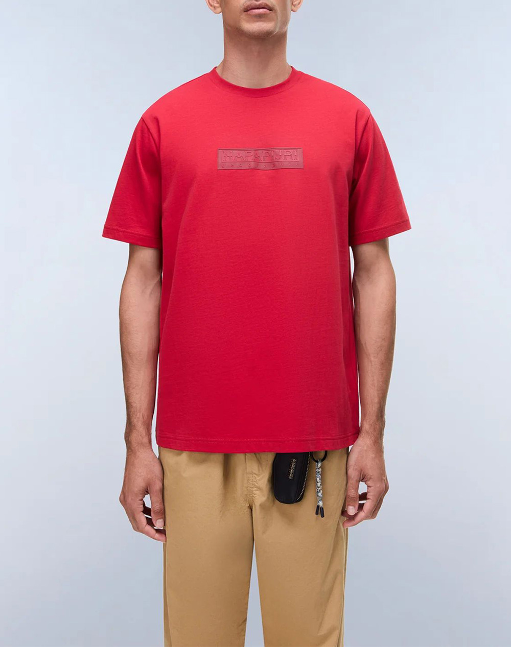 Napapijri S Box Logo Ss 1 Ανδρας Ρουχα Μπλουζες T Shirt Red Βαμβακι Np0A4Ifl Npraq
