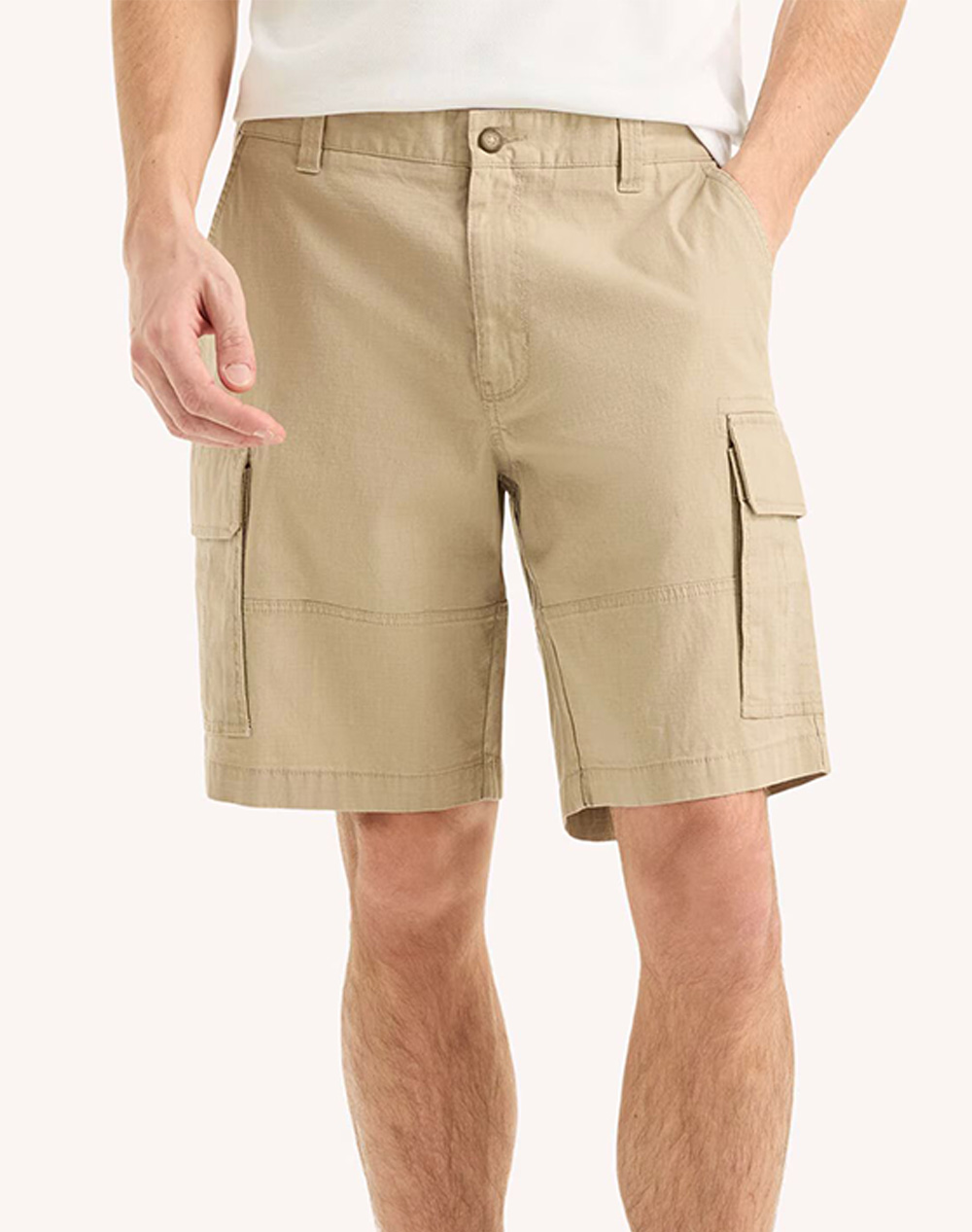 Nautica Βερμουδα 9.5 Stretch Ripstop Navigator Cargoshort Ανδρας Ρουχα Σορτς | Βερμουδες Cargo Biege Βαμβακιμε Ελασταν 3Ncbr6509 2Bs