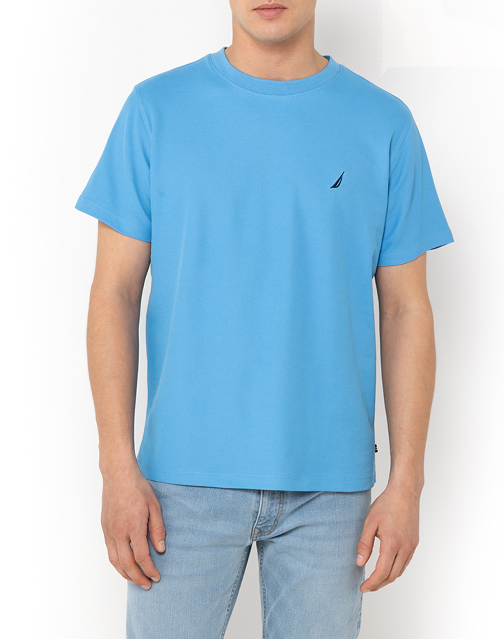 Nautica Μπλουζα T Shirt Κμ Starboard T Shirt Ανδρας Ρουχα Μπλουζες T Shirt Lightblue Βαμβακισυνθετικο 3Ncn1Cr0115 467