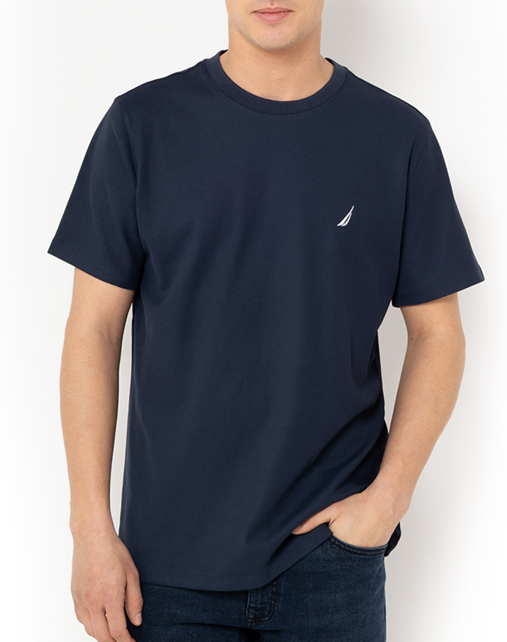 Nautica Μπλουζα T Shirt Κμ Starboard T Shirt Ανδρας Ρουχα Μπλουζες T Shirt Navyblue Βαμβακισυνθετικο 3Ncn1Cr0115 459