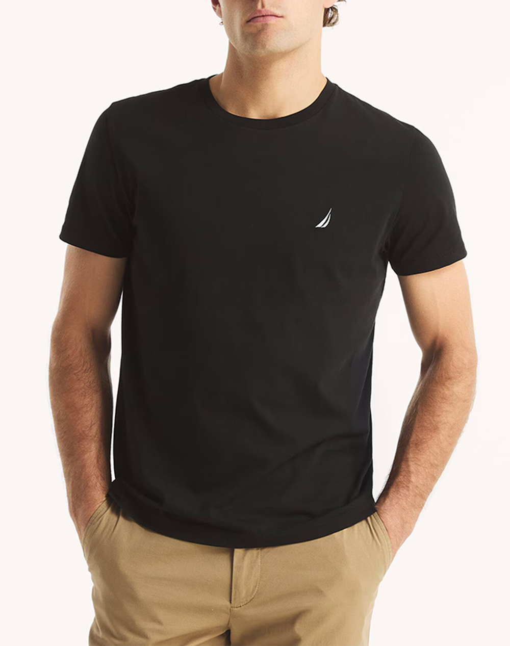 Nautica Μπλουζα T Shirt Κμ S/S T Shirts Crew Tee Ανδρας Ρουχα Μπλουζες T Shirt Black Βαμβακι 3Ncvr8100 0Tb