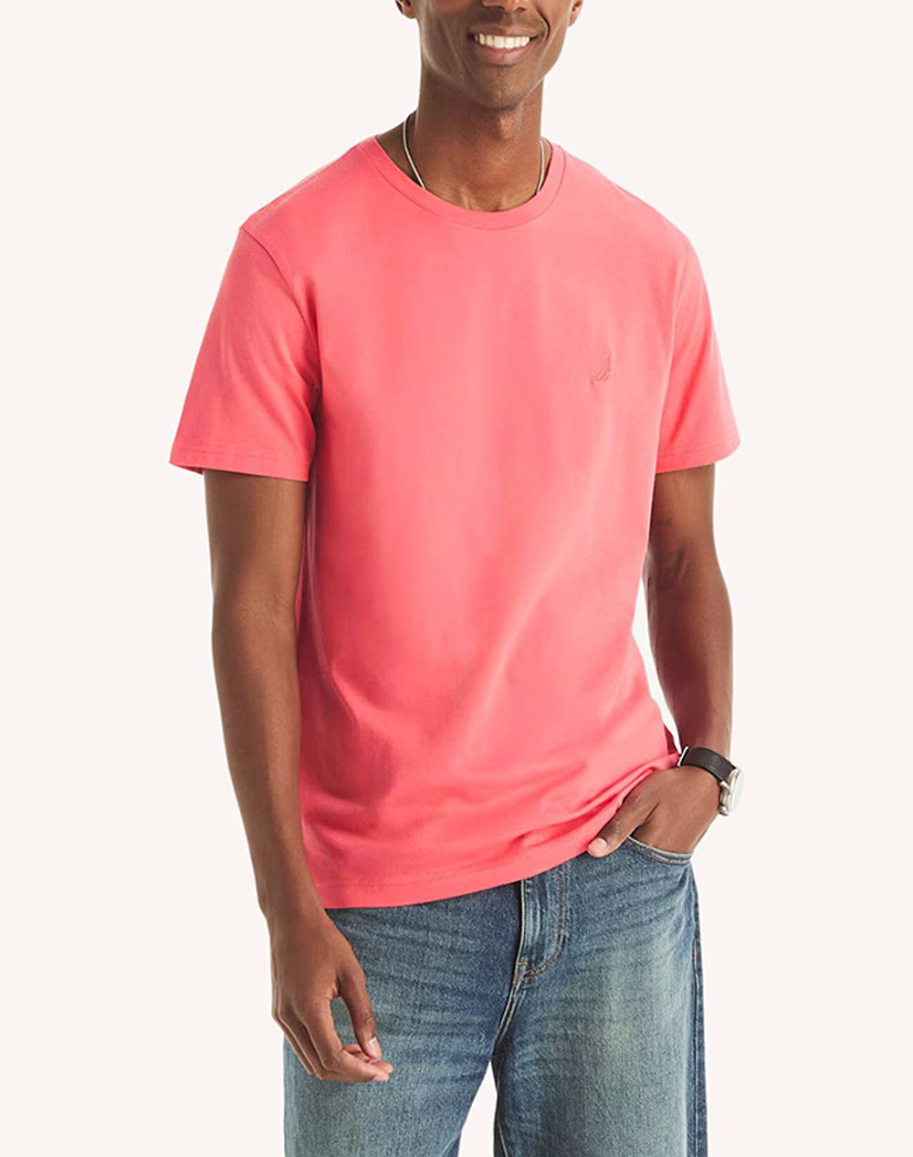 Nautica Μπλουζα T Shirt Κμ S/S T Shirts Crew Tee Ανδρας Ρουχα Μπλουζες T Shirt Coral Βαμβακι 3Ncvr8100 6Dc - Koolfly