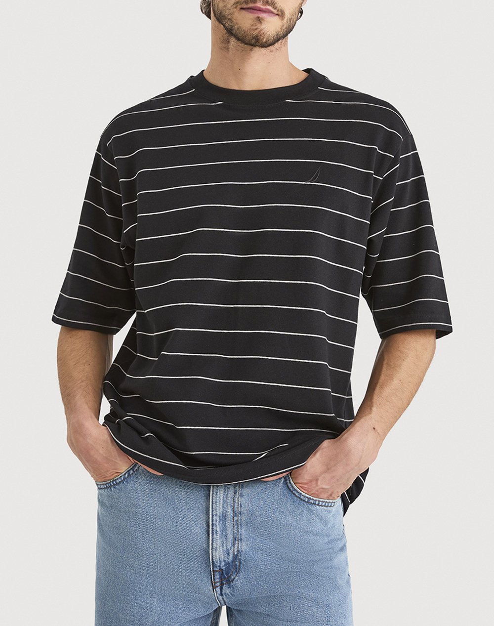 Nautica Μπλουζα T Shirt Κμ Bahai T Shirt Ανδρας Ρουχα Μπλουζες T Shirt Black Βαμβακιμε Ελασταν 3Ncn1V04308 011