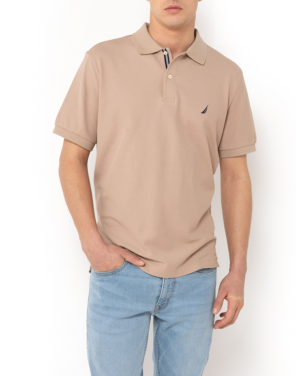 Nautica Μπλουζα Πολο Κμ Cabin Polo Shirt Ανδρας Ρουχα Μπλουζες Polo Biege Βαμβακισυνθετικο 3Ncn1Cr0110 225