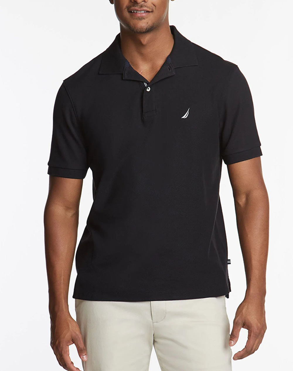 Nautica Μπλουζα Πολο Κμ Cabin Polo Shirt Ανδρας Ρουχα Μπλουζες Polo Black Βαμβακισυνθετικο 3Ncn1Cr0110 011