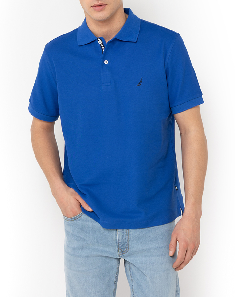 Nautica Μπλουζα Πολο Κμ Cabin Polo Shirt Ανδρας Ρουχα Μπλουζες Polo Blue Βαμβακισυνθετικο 3Ncn1Cr0110 408