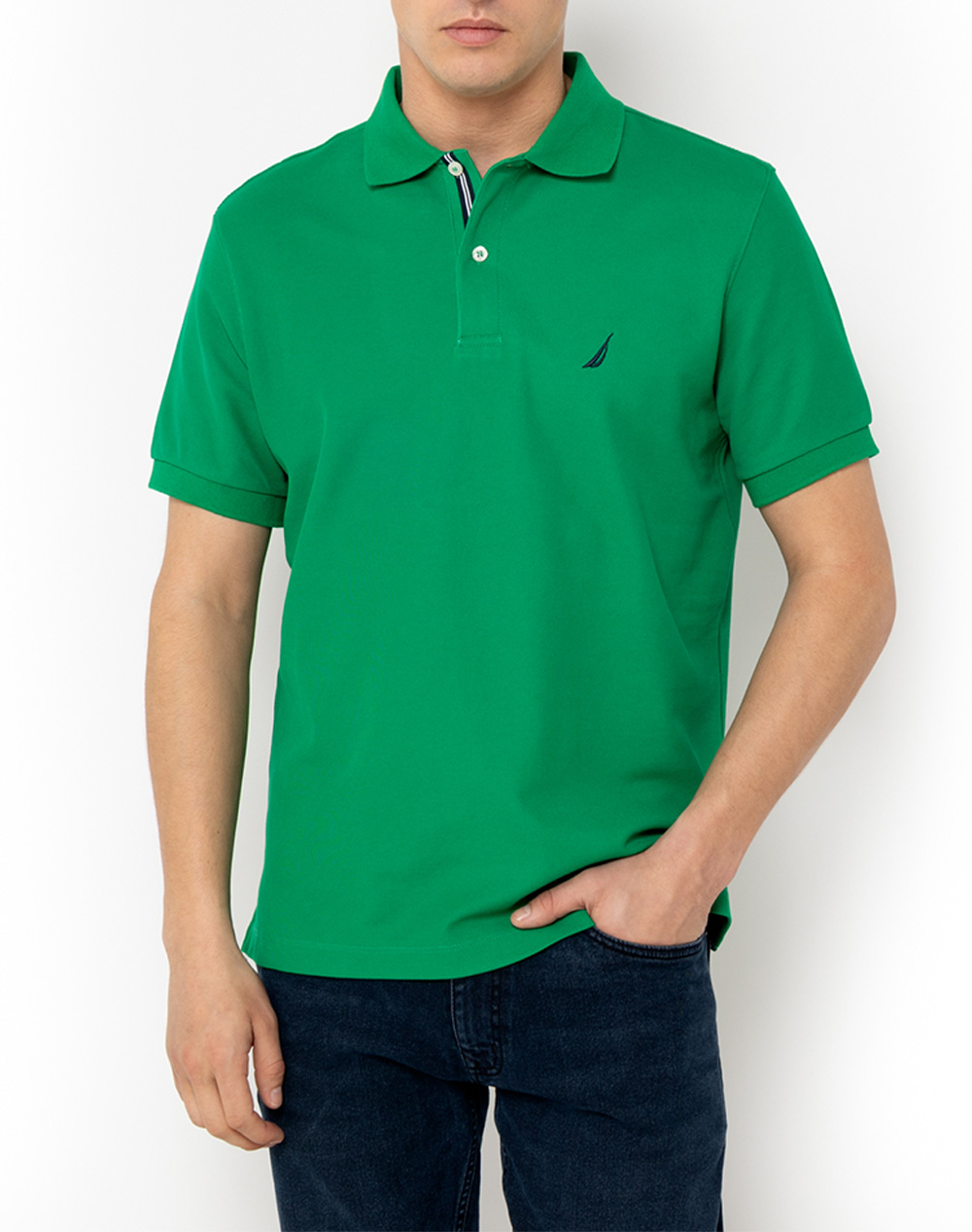 Nautica Μπλουζα Πολο Κμ Cabin Polo Shirt Ανδρας Ρουχα Μπλουζες Polo Green Βαμβακισυνθετικο 3Ncn1Cr0110 507