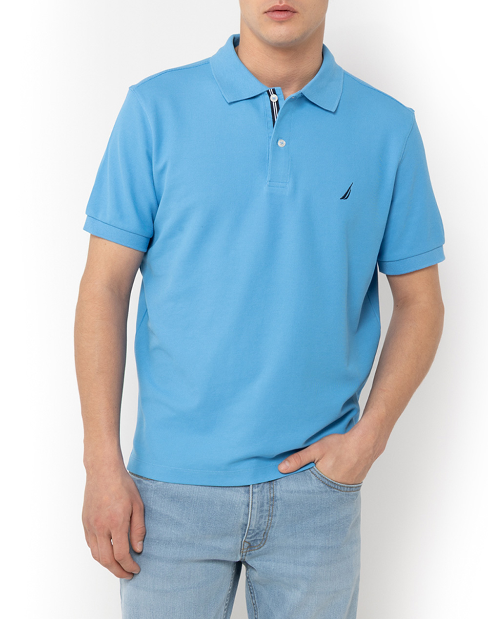 Nautica Μπλουζα Πολο Κμ Cabin Polo Shirt Ανδρας Ρουχα Μπλουζες Polo Lightblue Βαμβακισυνθετικο 3Ncn1Cr0110 467