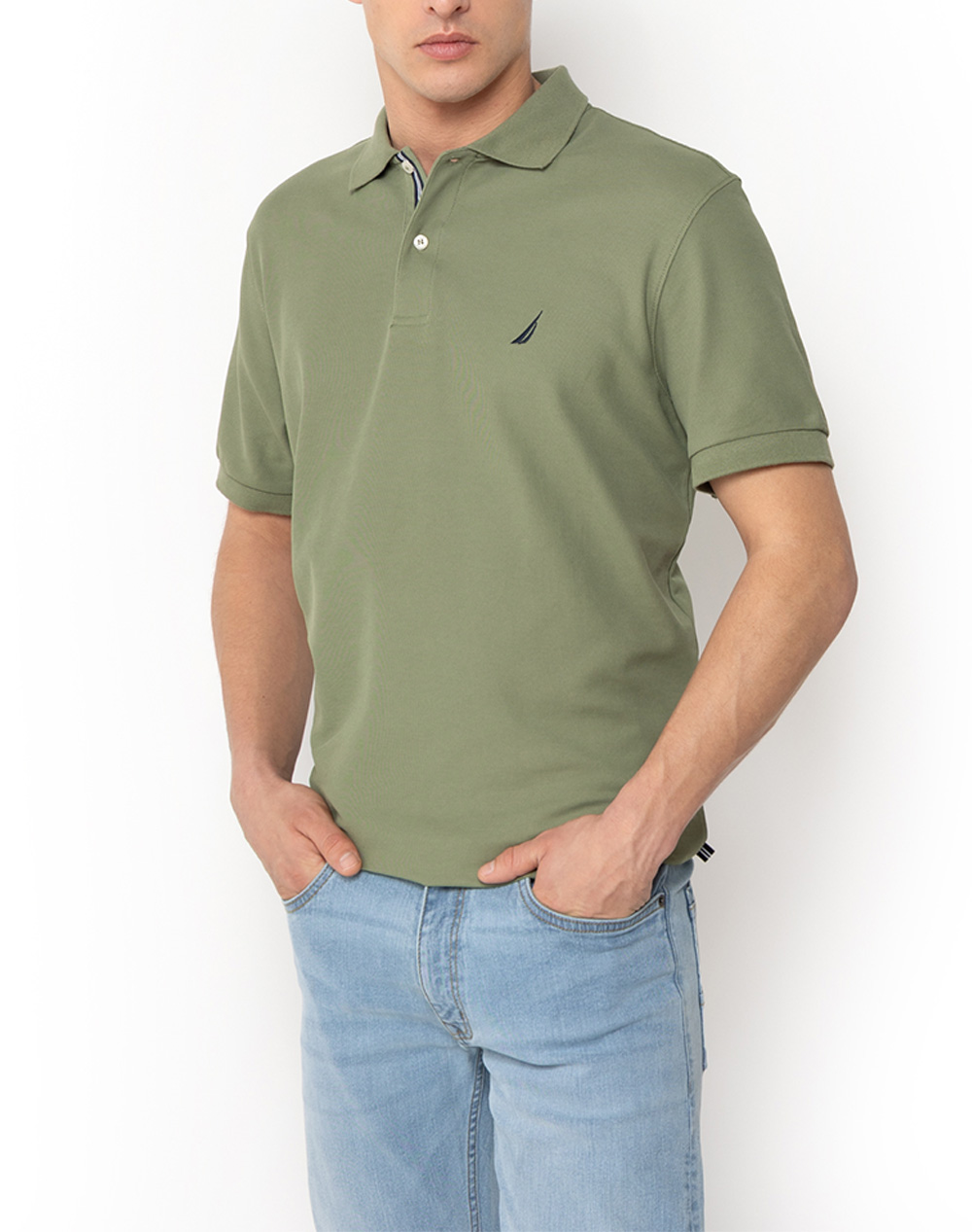 Nautica Μπλουζα Πολο Κμ Cabin Polo Shirt Ανδρας Ρουχα Μπλουζες Polo Olive Βαμβακισυνθετικο 3Ncn1Cr0110 514