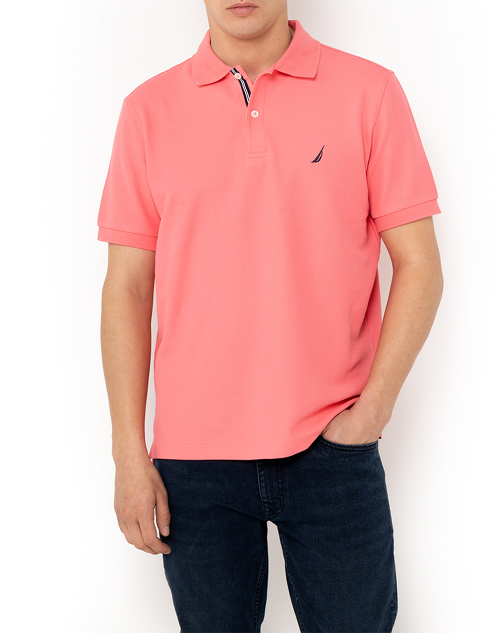 Nautica Μπλουζα Πολο Κμ Cabin Polo Shirt Ανδρας Ρουχα Μπλουζες Polo Pink Βαμβακισυνθετικο 3Ncn1Cr0110 706