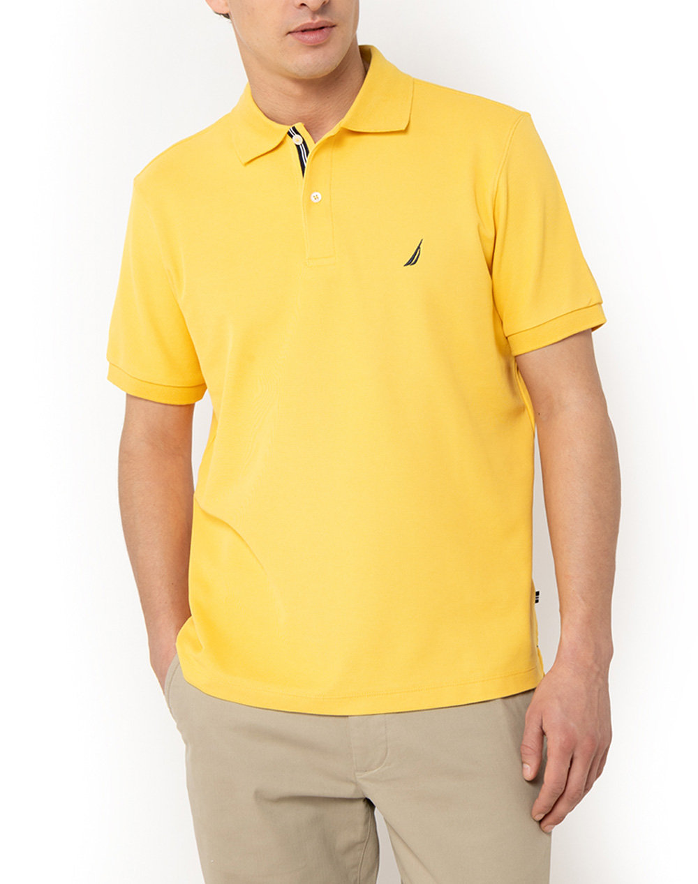 Nautica Μπλουζα Πολο Κμ Cabin Polo Shirt Ανδρας Ρουχα Μπλουζες Polo Yellow Βαμβακισυνθετικο 3Ncn1Cr0110 609