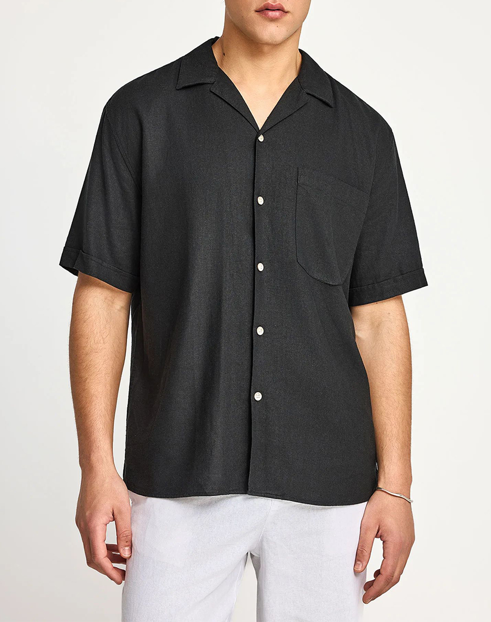 Funky Buddha Shirts Ανδρας Ρουχα Πουκαμισα Black Λινοσυνθετικο Fbm013 006 05 Black