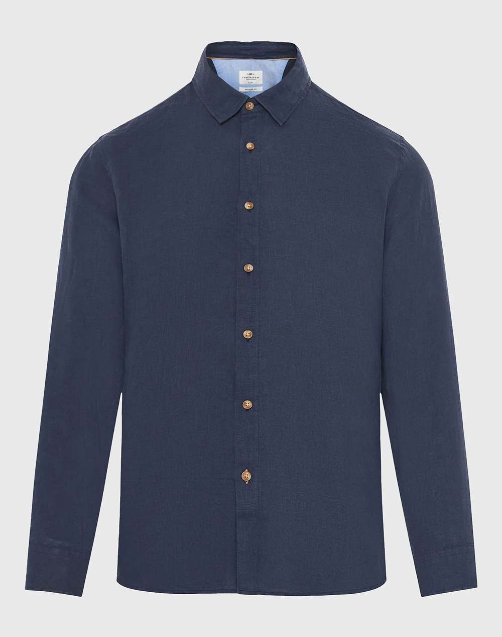 Funky Buddha Shirts Ανδρας Ρουχα Πουκαμισα Navyblue Λινο Fbm013 001 05 Navy