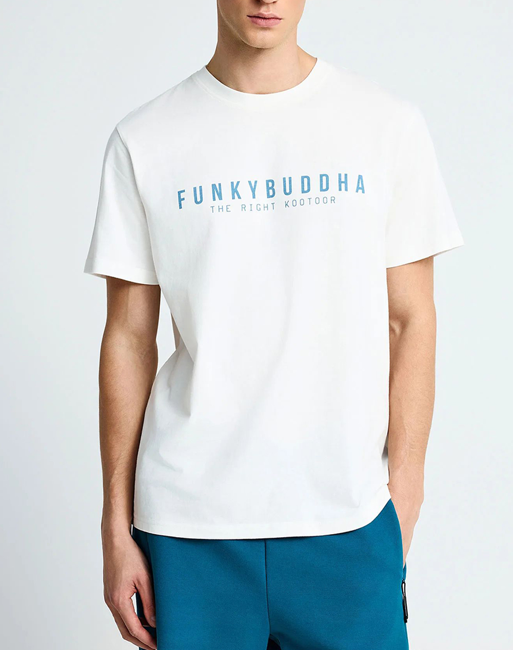Funky Buddha T Shirts Ανδρας Ρουχα Μπλουζες T Shirt White Βαμβακι Fbm013 011 04 Off White