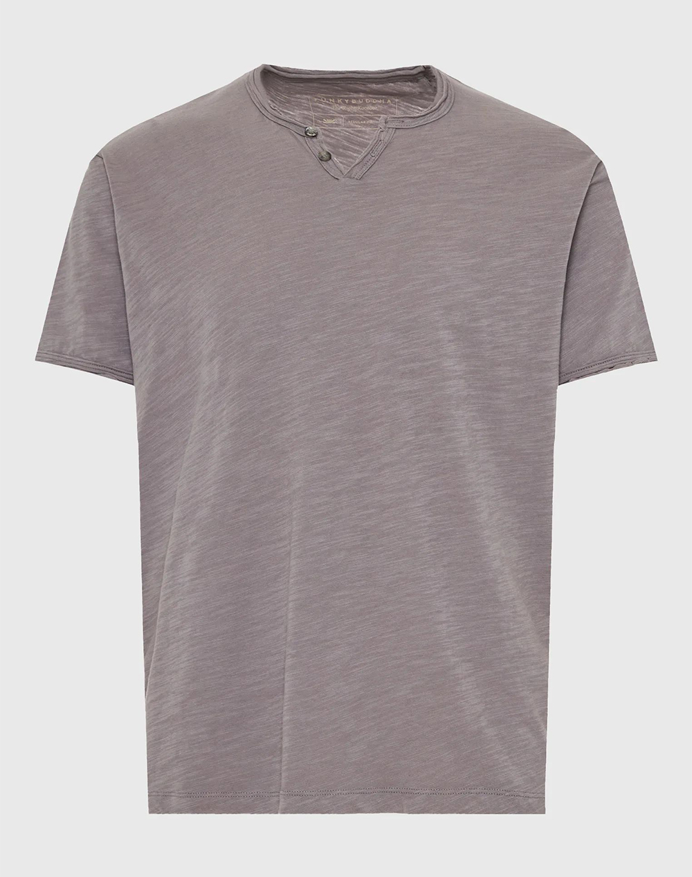 Funky Buddha T Shirts Ανδρας Ρουχα Μπλουζες T Shirt Gray Βαμβακι Fbm013 004 04 Steel Grey