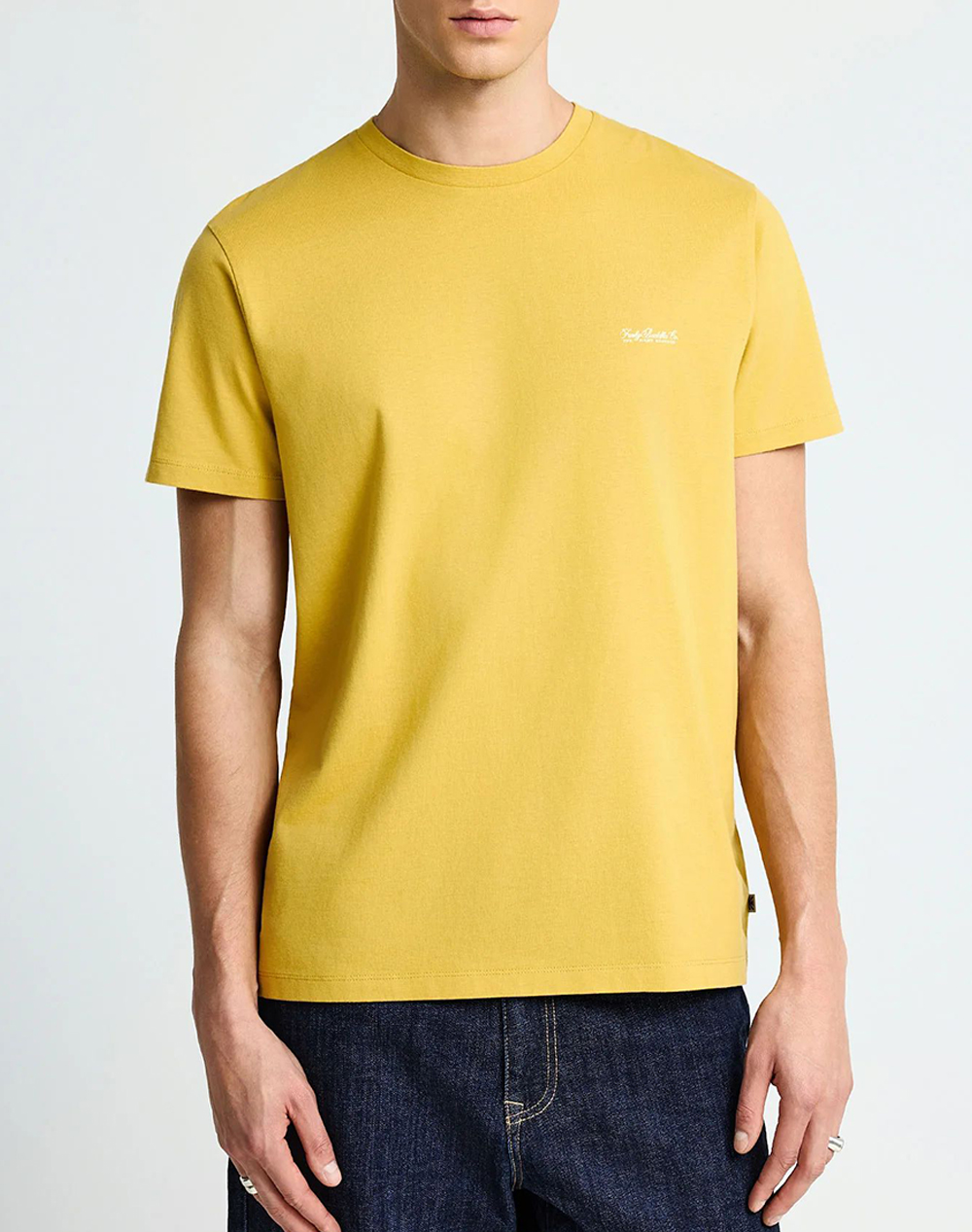 Funky Buddha T Shirts Ανδρας Ρουχα Μπλουζες T Shirt Yellow Βαμβακι Fbm013 001 04 Oil Yellow