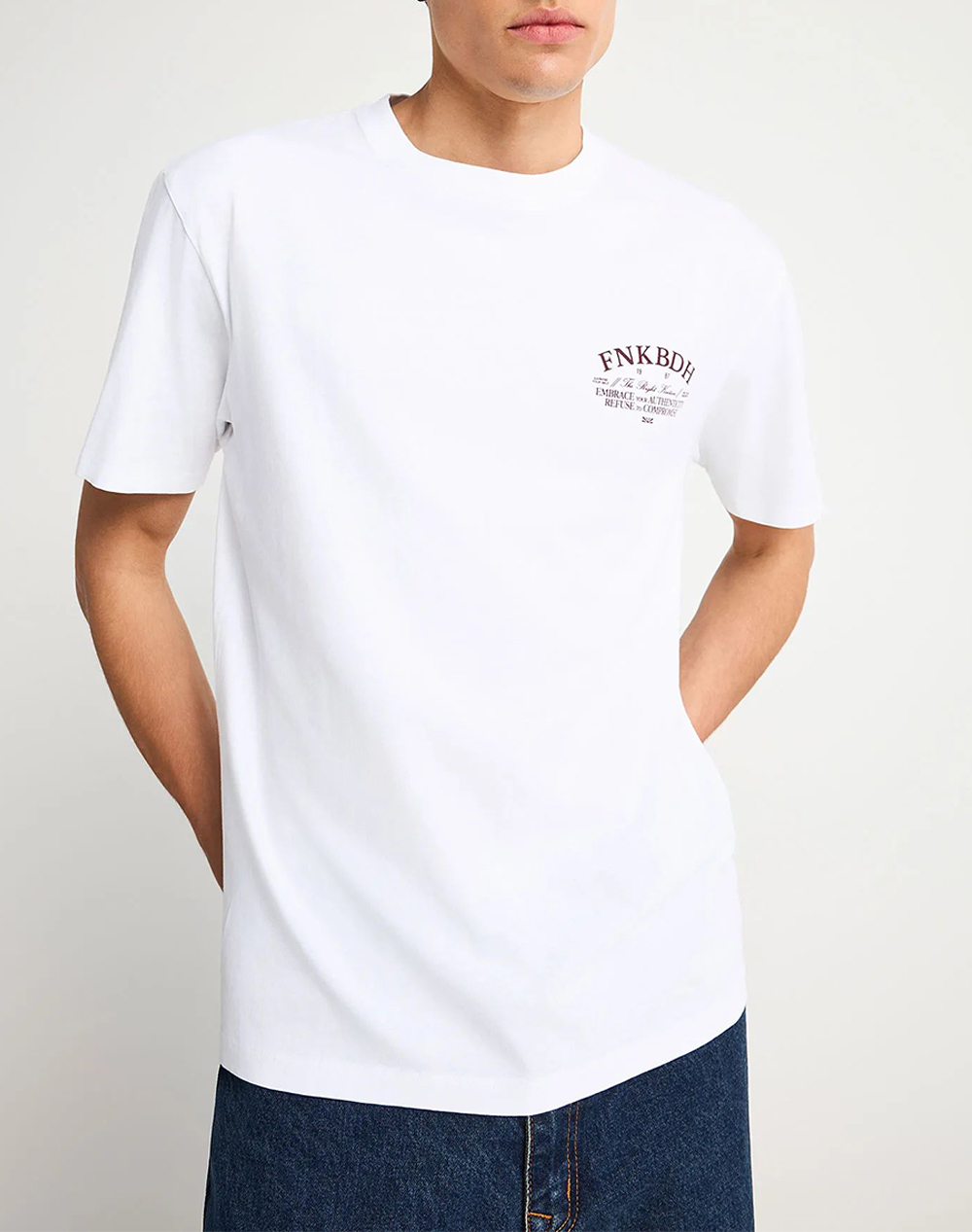 Funky Buddha T Shirts Ανδρας Ρουχα Μπλουζες T Shirt White Βαμβακι Fbm013 017 04 White
