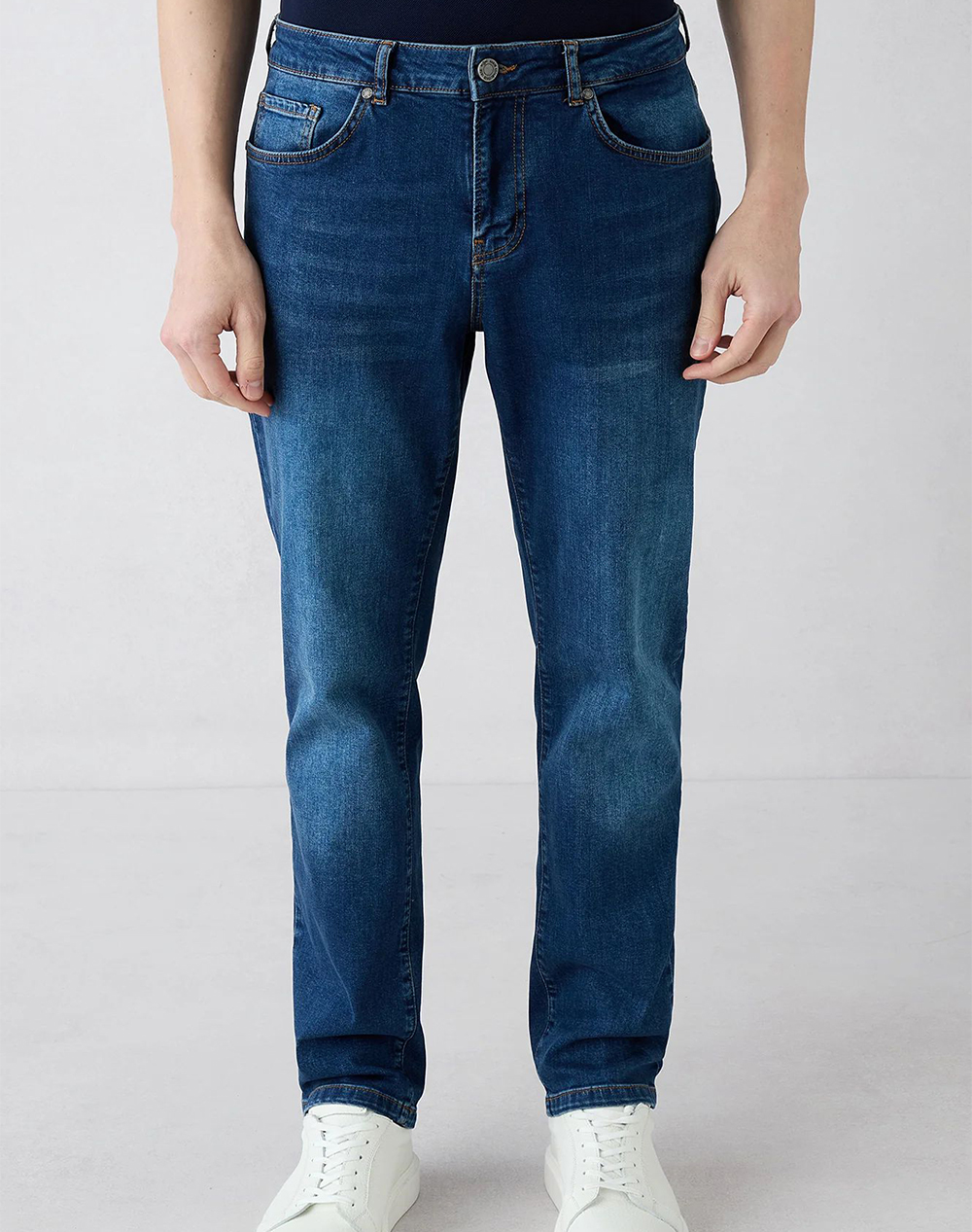 Kigili Jeans Ανδρας Ρουχα Παντελονια Jeans Denimdarkblue Βαμβακιμε Ελασταν Kssz320000004 Dark Blue