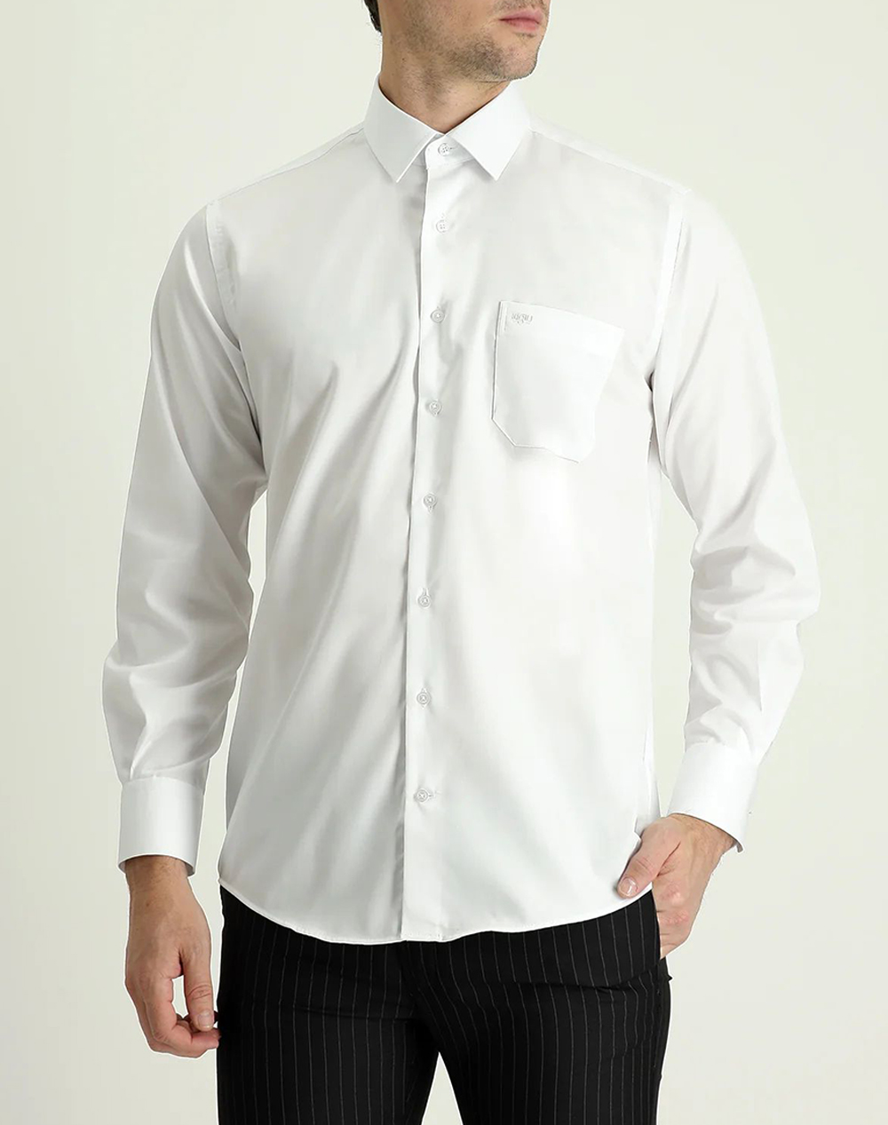 Kigili Long Sleeve Shirt Ανδρας Ρουχα Πουκαμισα White Βαμβακισυνθετικο Kssz4Be0Dz004 White