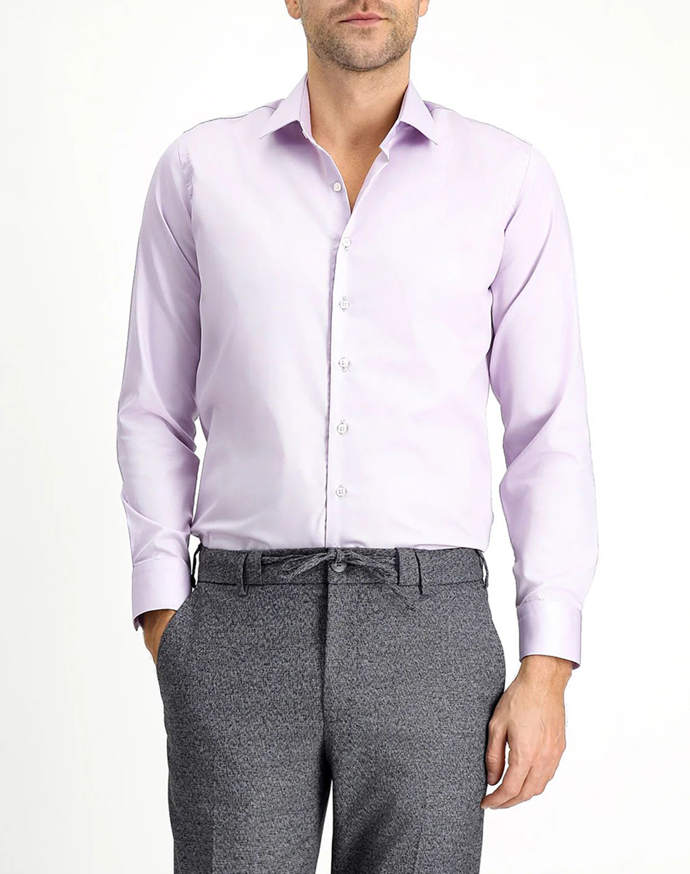 Kigili Long Sleeve Shirt Ανδρας Ρουχα Πουκαμισα Lilac Βαμβακισυνθετικο Kssz4Ue0Dz011 Lilac