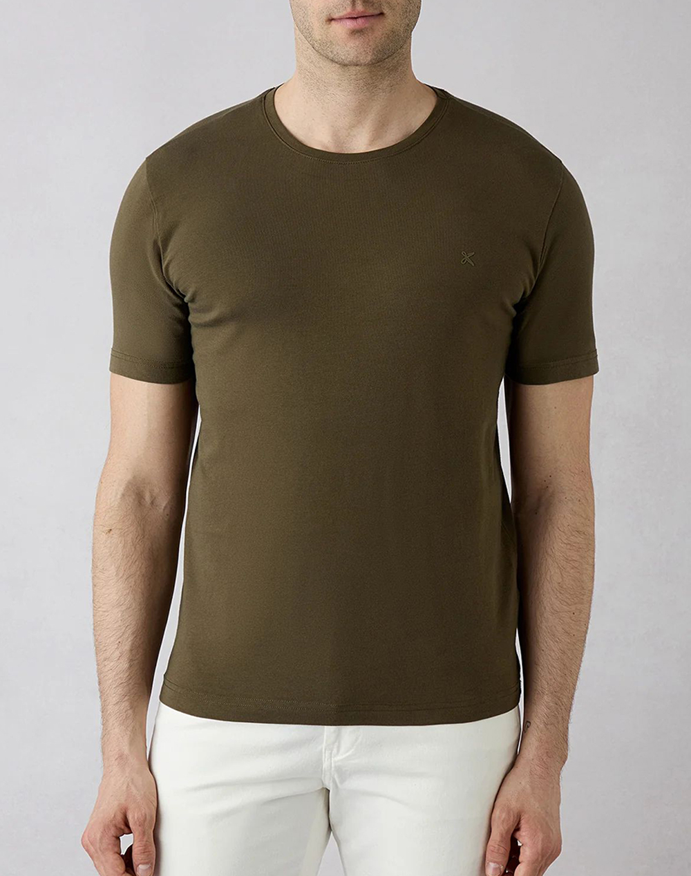 Kigili T Shirt Ανδρας Ρουχα Μπλουζες T Shirt Khaki Βαμβακιμε Ελασταν Kybsbdd0Dz001 Mid. Khaki