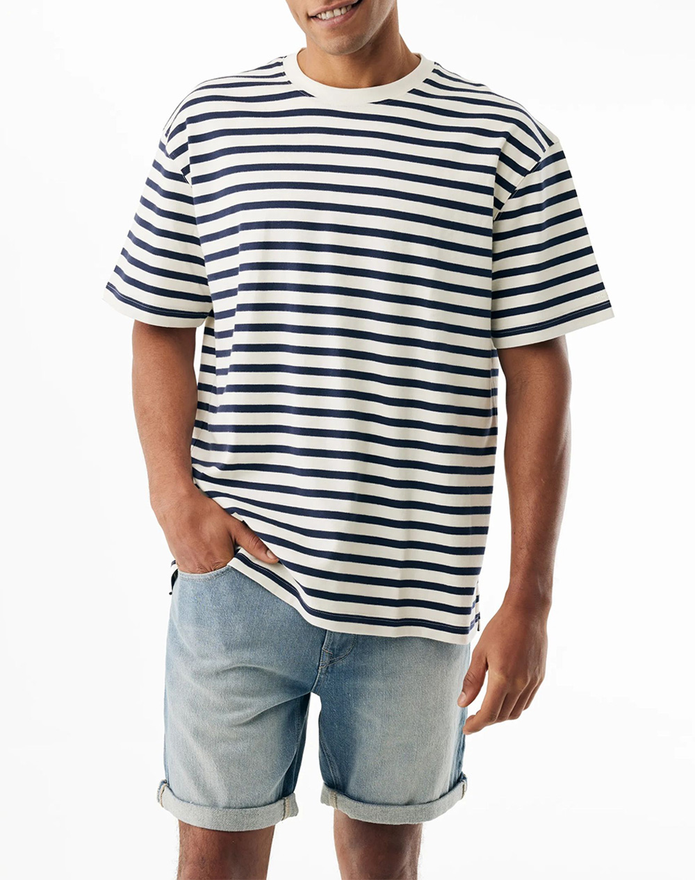 Mexx Himalaya Striped T Shirt Relaxed Fit Ανδρας Ρουχα Μπλουζες T Shirt Multi Βαμβακι Mf007800861M 01 110104