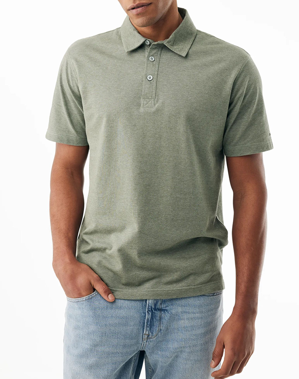 Mexx End On End Pique Polo Ανδρας Ρουχα Μπλουζες Polo Lightgreen Βαμβακι Mf007101061M 164706