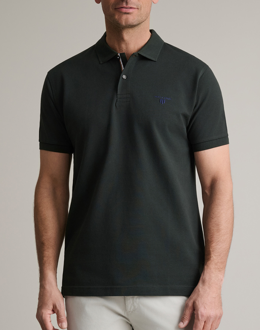 Navy&Green Μπλουζα Πολο Ανδρας Ρουχα Μπλουζες Polo Darkgreen Βαμβακι 24Ey.021/Pl.1 Deepest Green - Koolfly