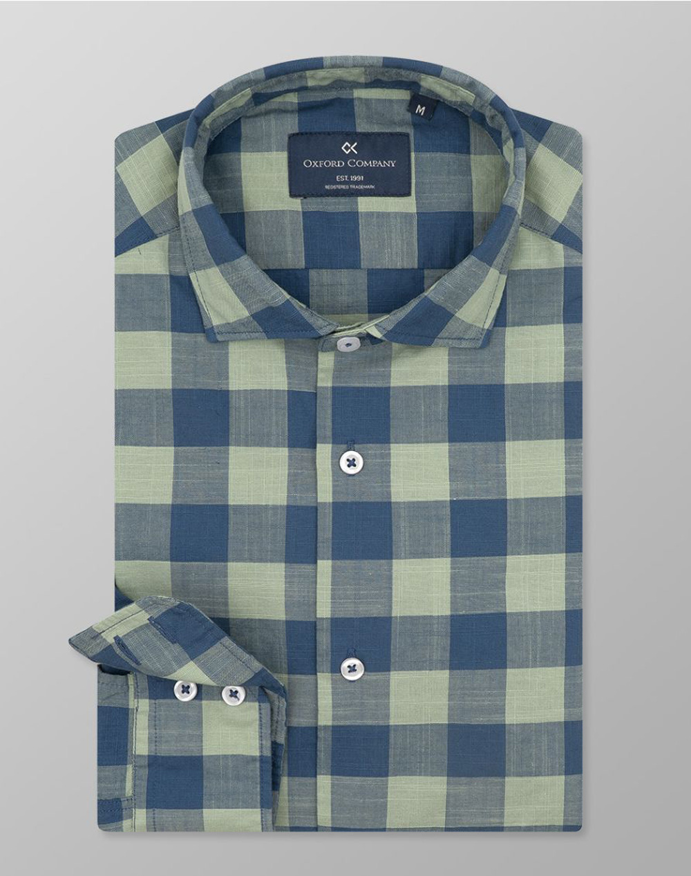 Oxford Company Romeo Slim Fit Πουκαμισο Ανδρας Ρουχα Πουκαμισα Mintgreen Βαμβακι F131 Rz21.02 02 - Koolfly